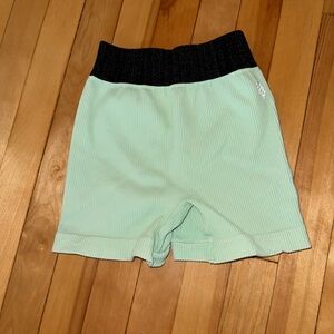 Free People Movement Women's Mint Green Bike Shorts with Black Waistband